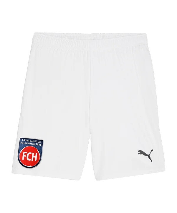 puma 1. fc heidenheim kraťasy 3. třída 20242025 dětské bílé f04