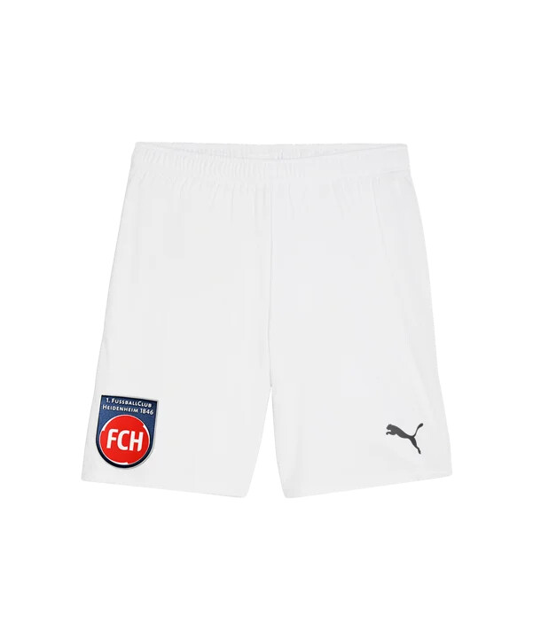 puma 1. fc heidenheim kraťasy 3. třída 20242025 dětské bílé f04