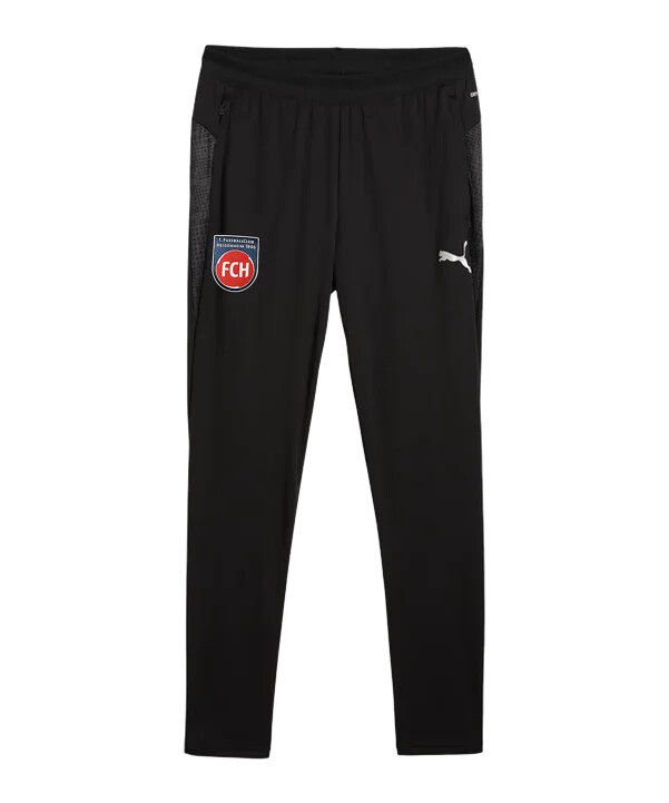 puma 1.fc heidenheim volnočasové kalhoty černé f03