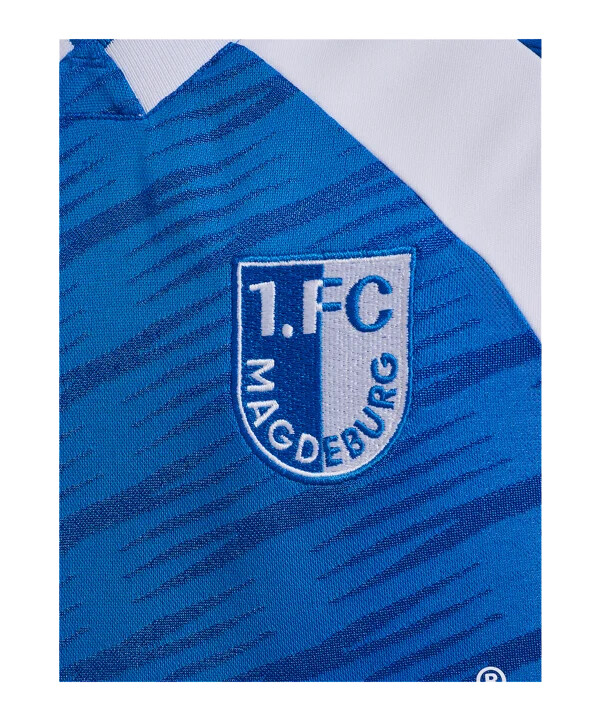 dětský domácí dres hummel 1. fc magdeburg 20252026 modrý f7251