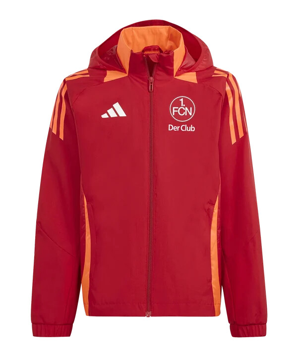 dětská celoroční bunda adidas 1.fc nürnberg červená