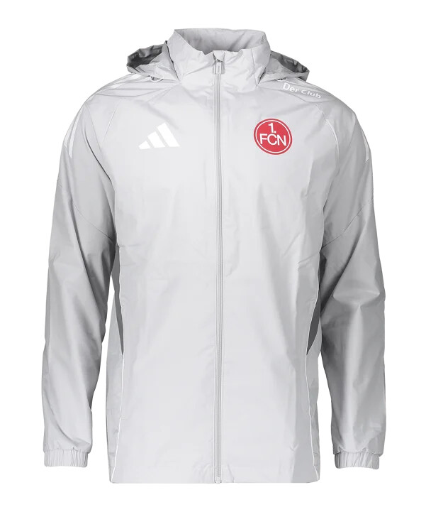 bunda adidas 1. fc nürnberg rain jacket šedá