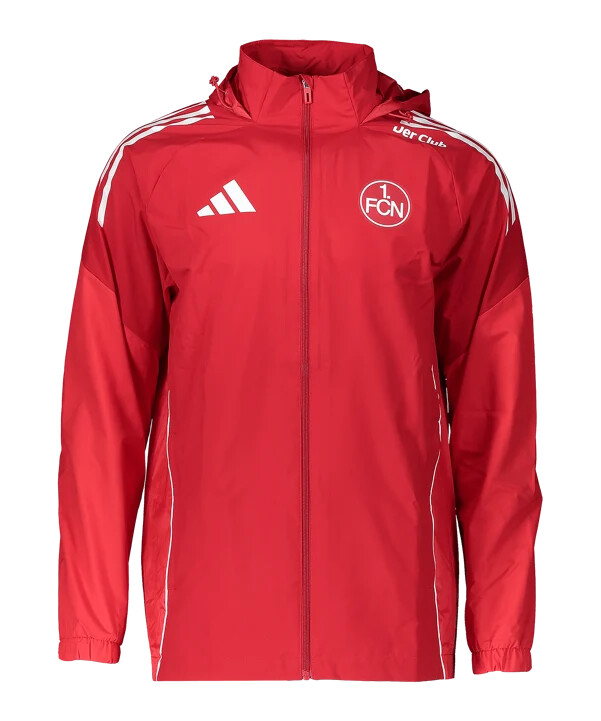 adidas 1. fc nürnberg rain jacket červená