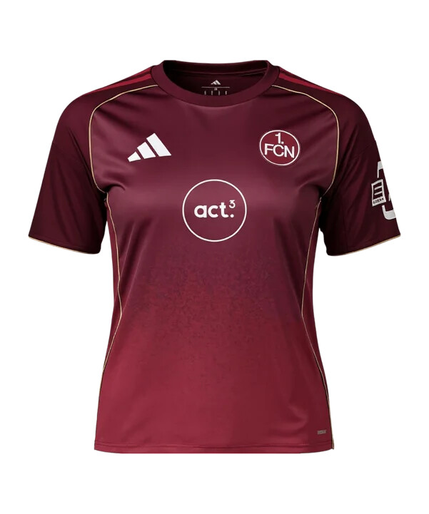 dámský klubový dres adidas 1. fc norimberk pro 3. ročník 20252026 vínový