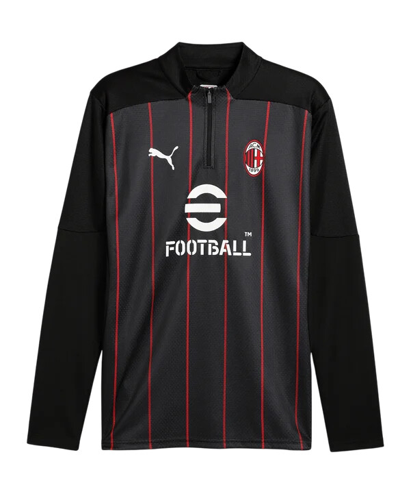 puma ac milán 14 zip předzápasová mikina 20242025 Černá f07