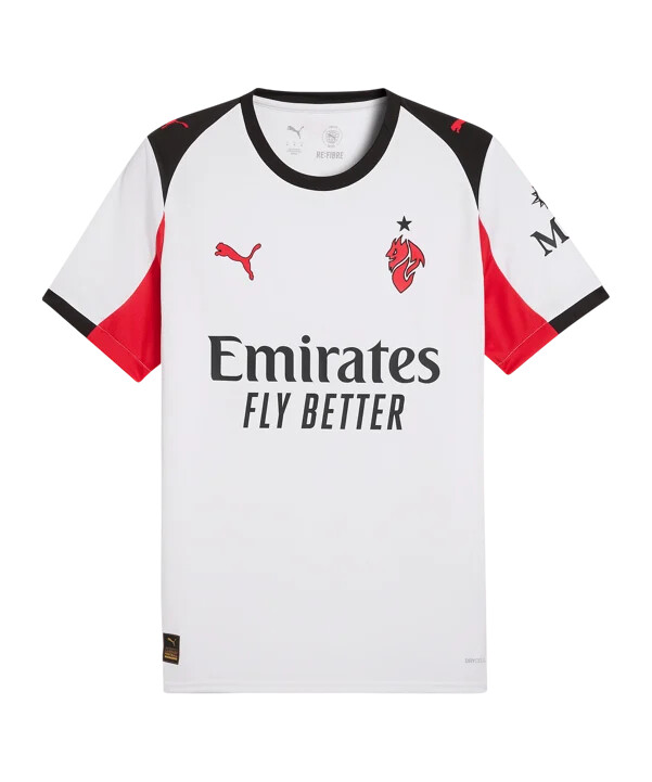 puma replika venkovního dresu ac milán bílá f02