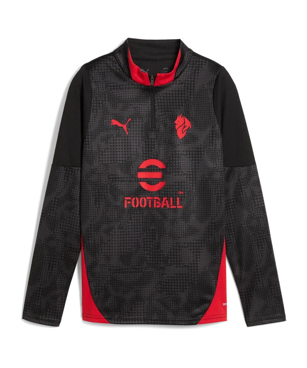 dětská tréninková mikina puma ac milan s 14 zipem černá f04