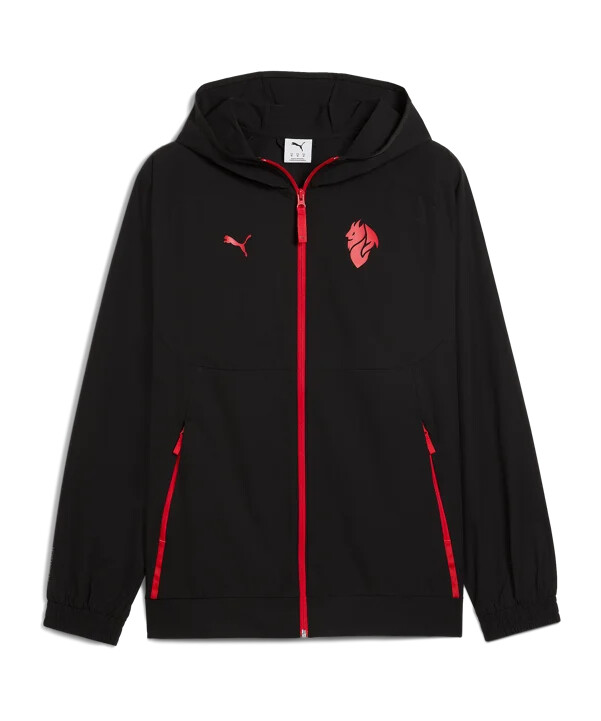 puma ac milan pumatech tkaná bunda Černá f04
