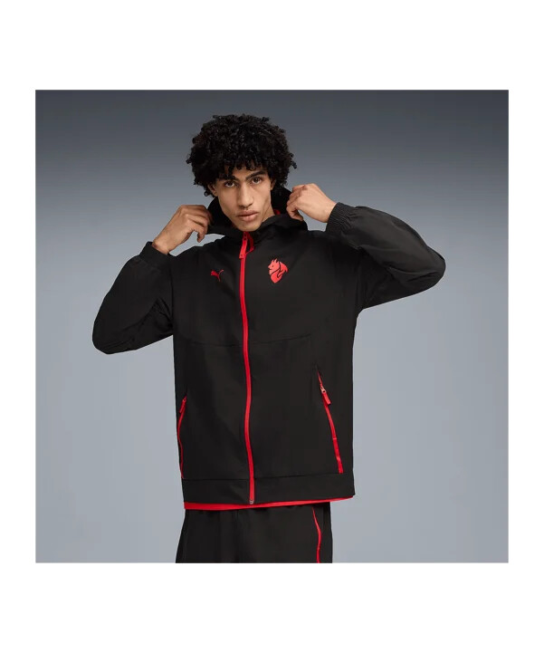 puma ac milan pumatech tkaná bunda Černá f04