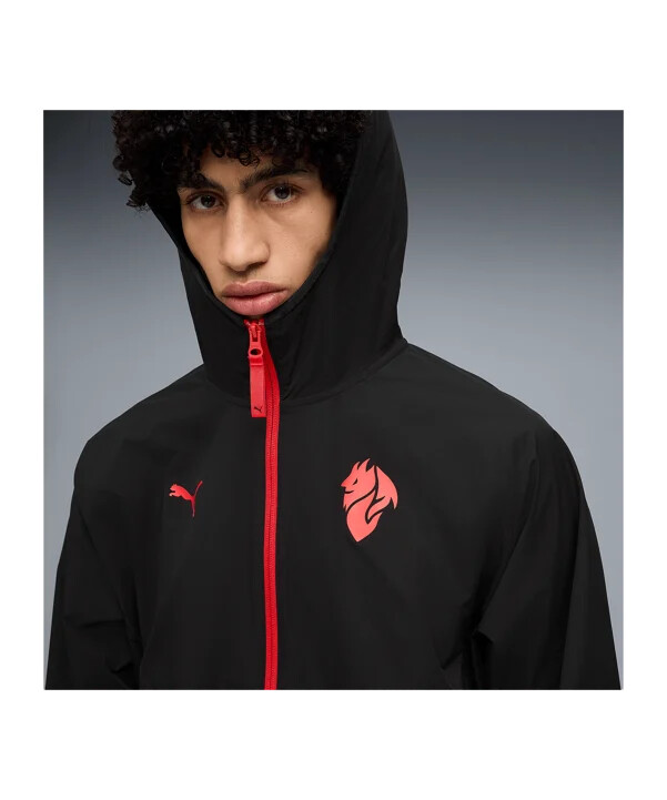 puma ac milan pumatech tkaná bunda Černá f04