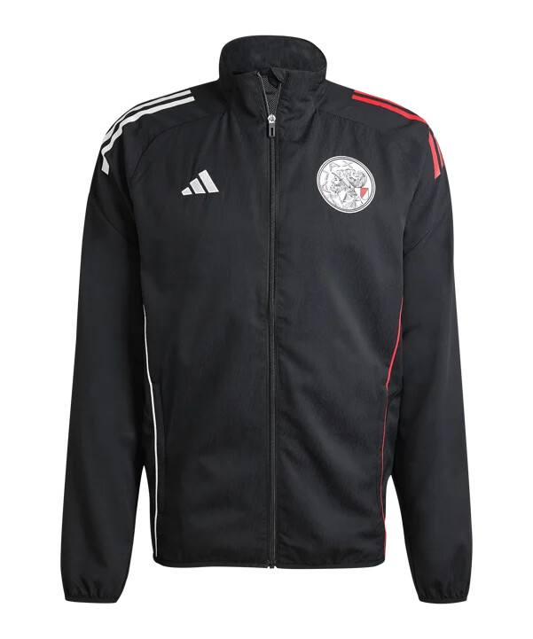 adidas ajax amsterdam předzápasová bunda 20252026 Černá