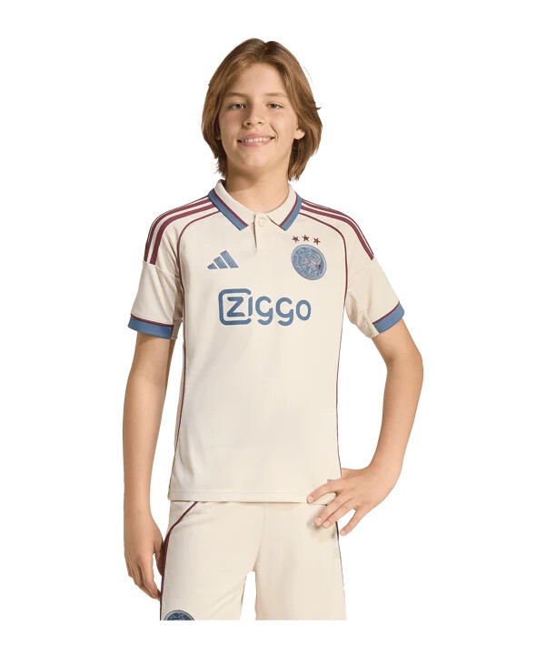 dres adidas ajax amsterdam 3. ročník 20252026 dětský béžový