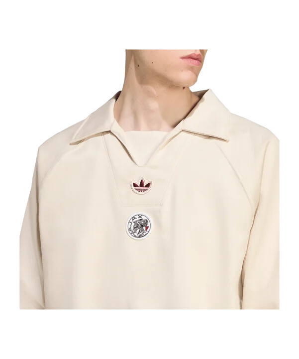 mikina adidas ajax amsterdam icon drill béžová