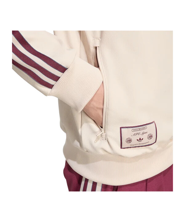 mikina adidas ajax amsterdam icon track béžová