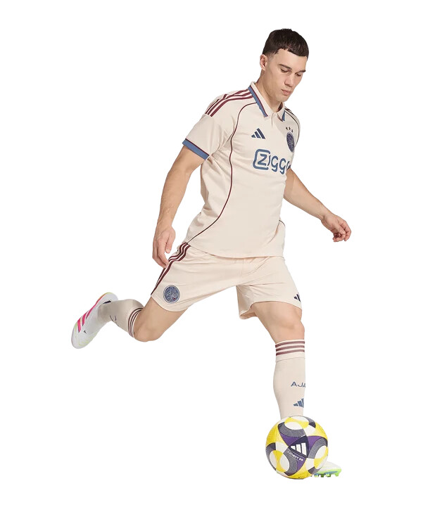 adidas ajax amsterdam short 3. ročník 20252026 béžová