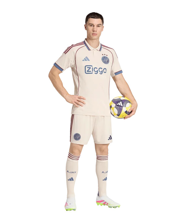 adidas ajax amsterdam short 3. ročník 20252026 béžová