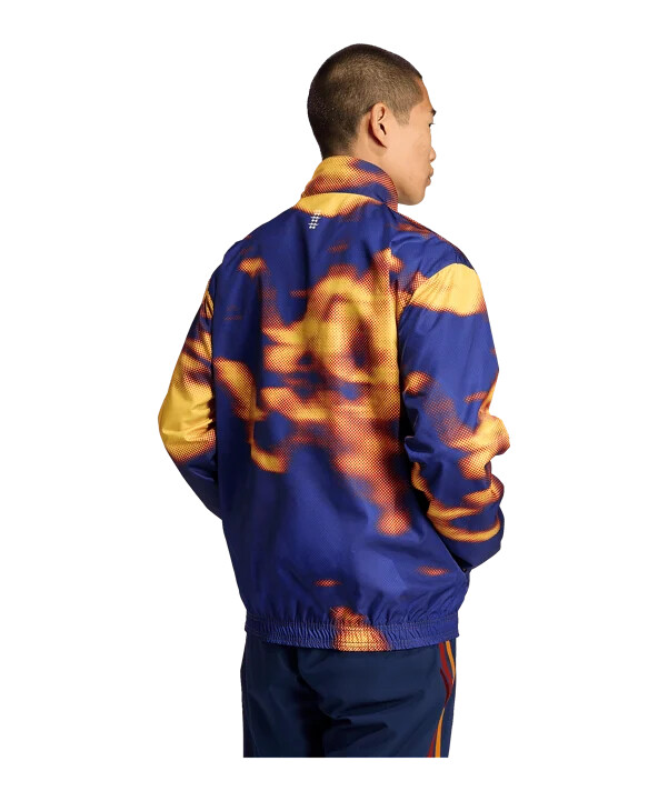 mikina adidas ajax amsterdam track - modrá
