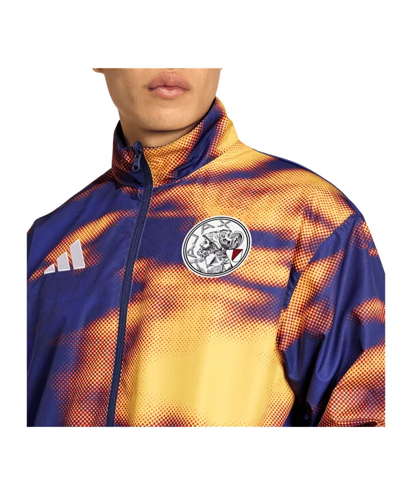 mikina adidas ajax amsterdam track - modrá