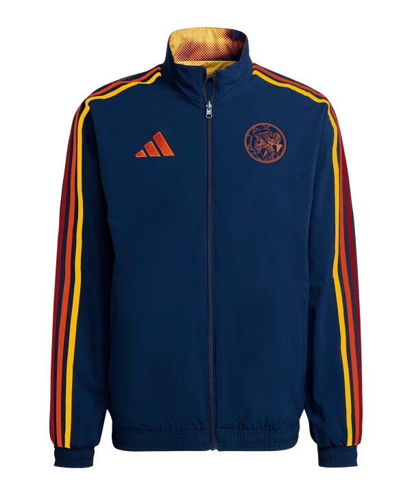 mikina adidas ajax amsterdam track - modrá