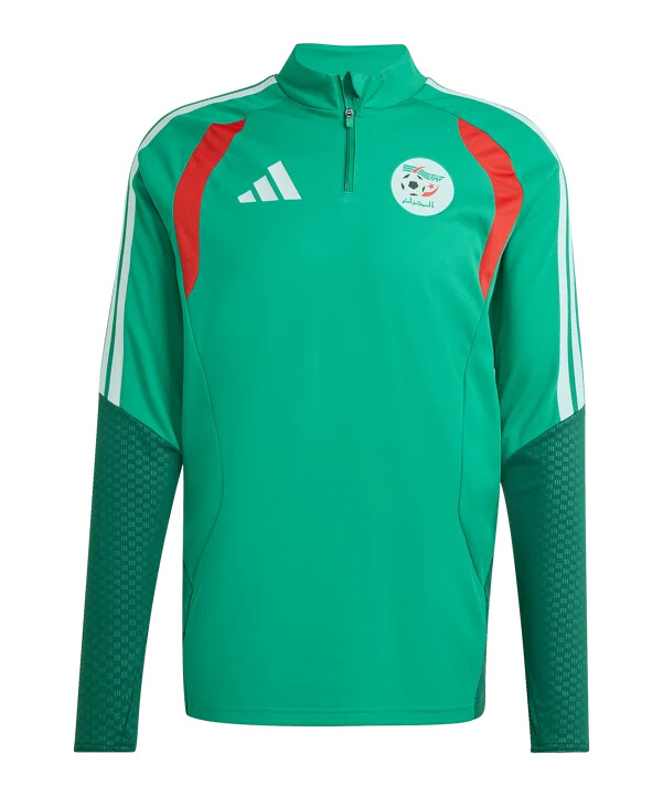 tréninkový top adidas algeria tiro na zip zelený