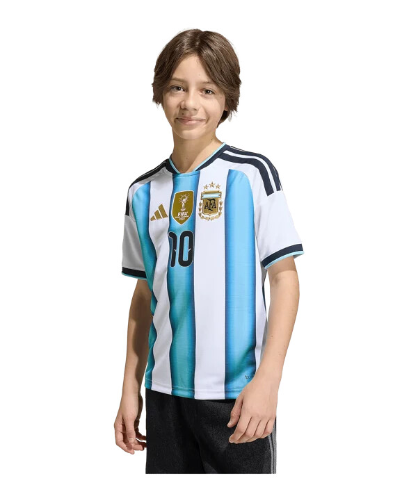 dětský domácí dres adidas argentina messi na mistrovství světa ve fotbale 2026 bílý
