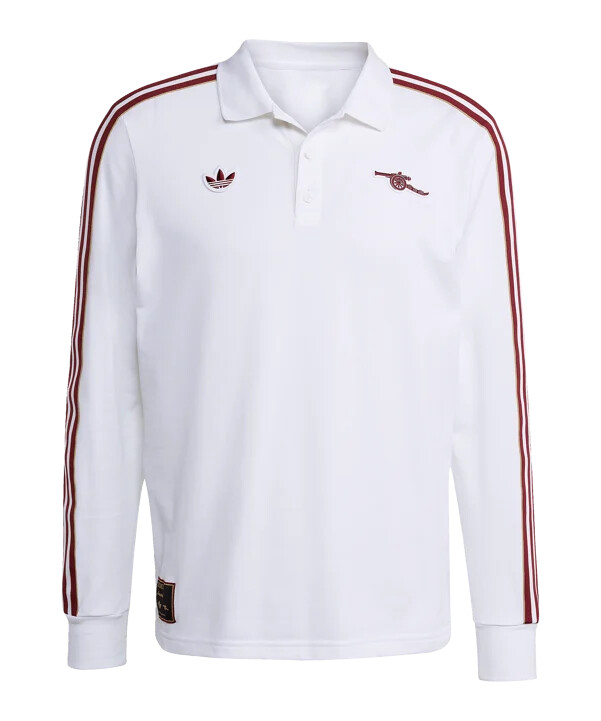 adidas fc arsenal londýn icon - polo s dlouhým rukávem - bílá