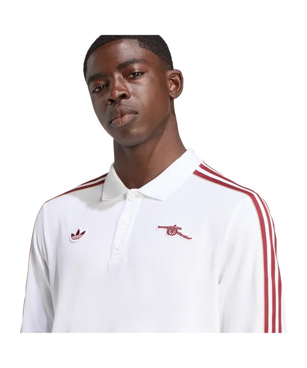 adidas fc arsenal londýn icon - polo s dlouhým rukávem - bílá