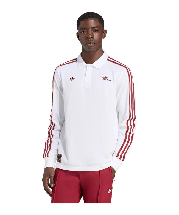 adidas fc arsenal londýn icon - polo s dlouhým rukávem - bílá