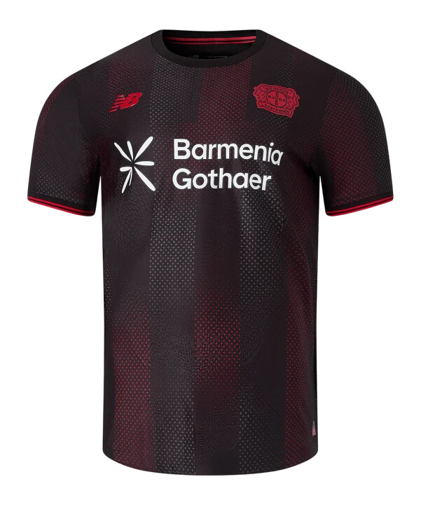 dres new balance bayer 04 leverkusen authentic home jersey 20252026 red