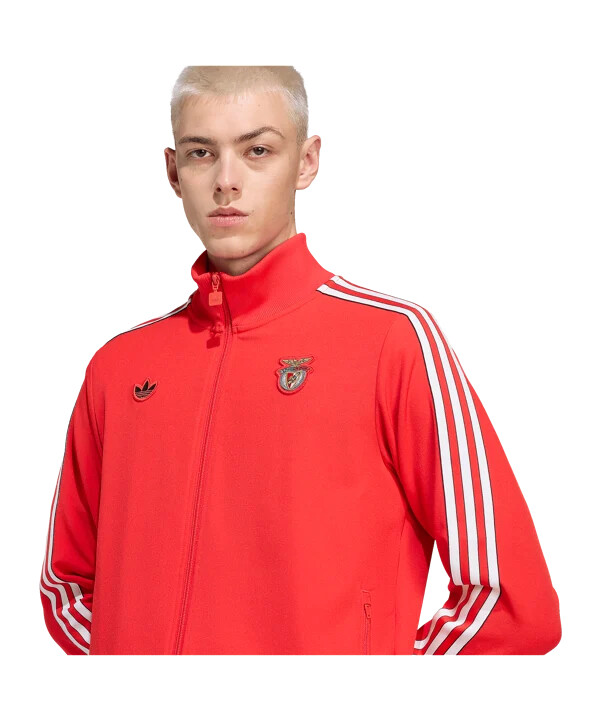 Červená sportovní mikina adidas benfica lisbon terrace icons