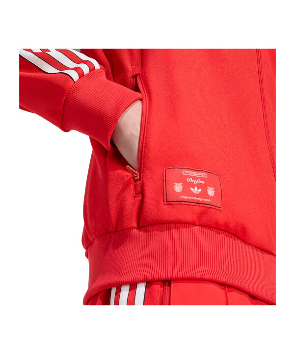 Červená sportovní mikina adidas benfica lisbon terrace icons