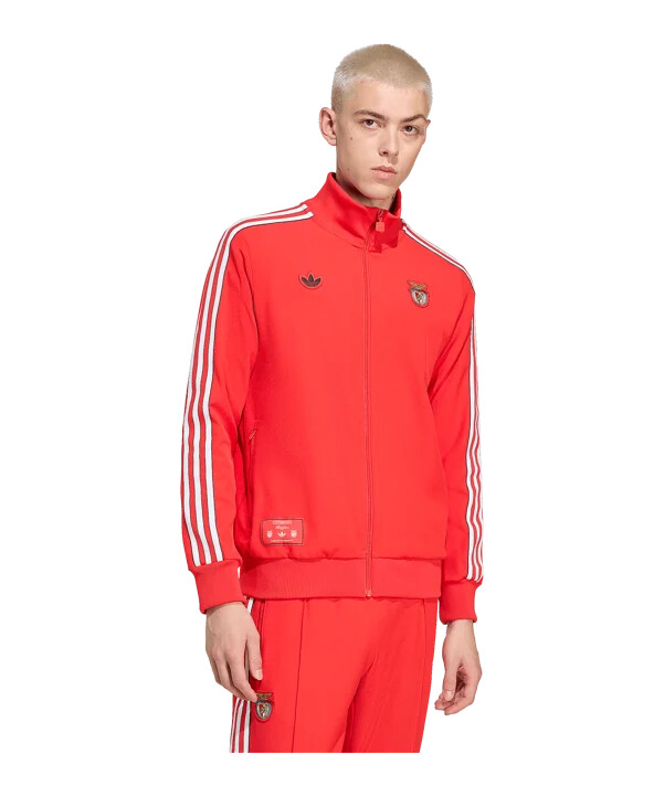 Červená sportovní mikina adidas benfica lisbon terrace icons