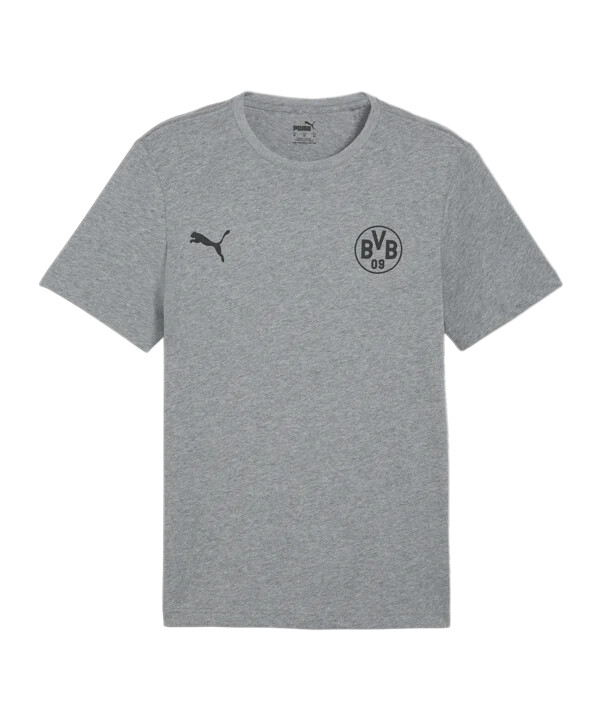 puma bvb dortmund essential t-shirt šedé f08