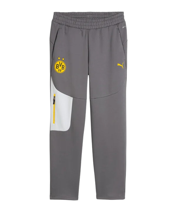 kalhoty na jogging puma borussia dortmund pumatech šedé f21