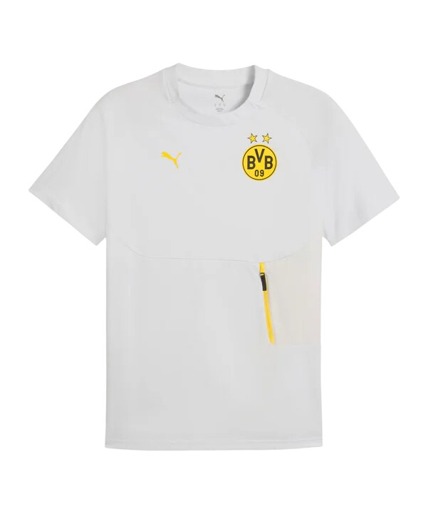 puma borussia dortmund pumatech pocket tričko šedé f18