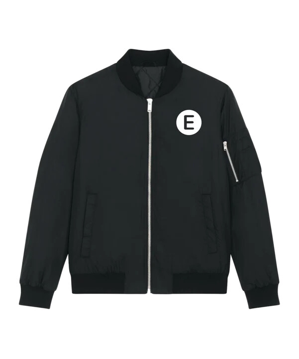 e wie einfach e-chest logo bomber jacket black