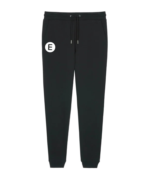 e wie einfach e-logo tepláky černé