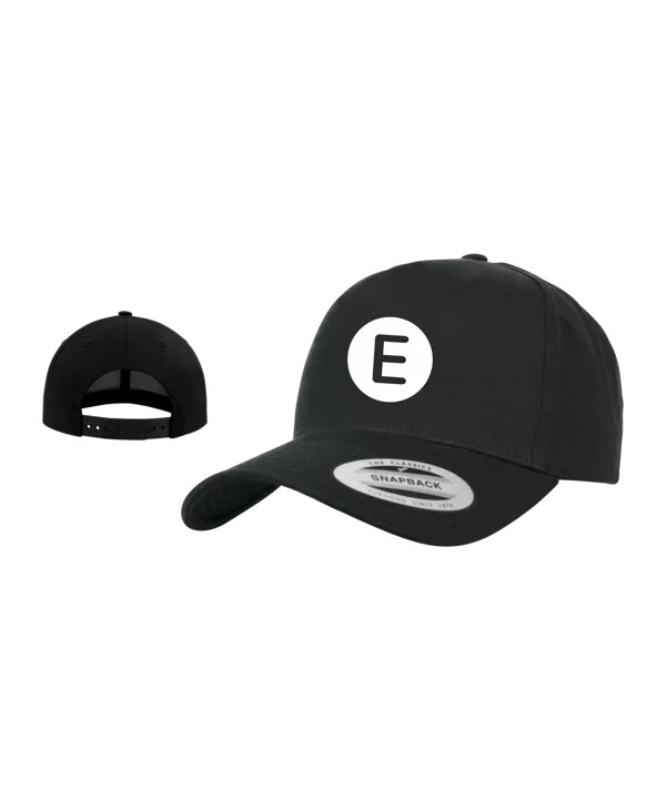 zakřivená čepice e-logo černá