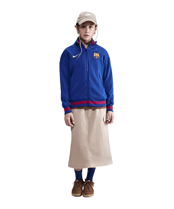dětská prezentační bunda nike fc barcelona modrá f455