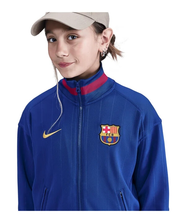 dětská prezentační bunda nike fc barcelona modrá f455