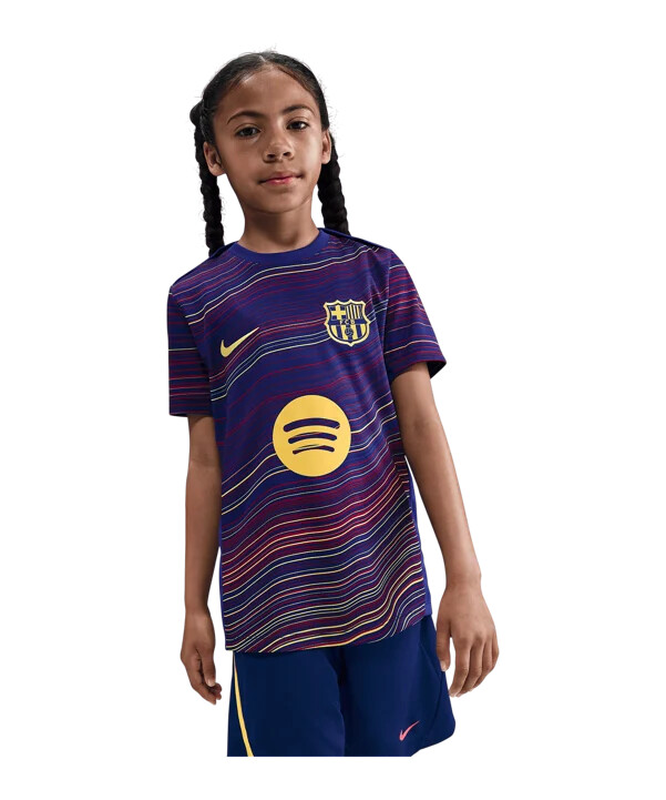 dětské kraťasy nike fc barcelona prematch home 20252026 blue f456