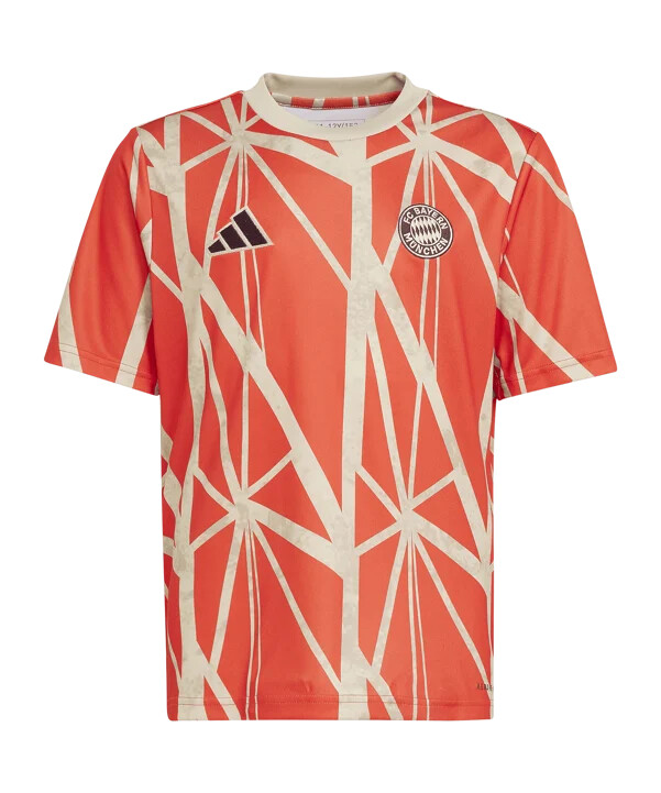 dětský předzápasový dres adidas fc bayern mnichov 20242025 červený