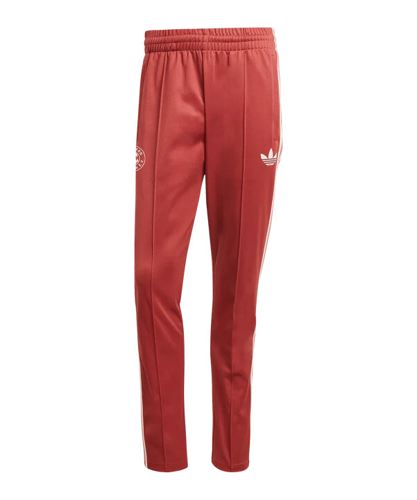 adidas originals fc bayern mnichov beckenbauer tréninkové kalhoty červené