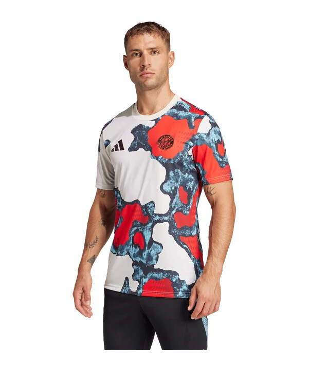 adidas fc bayern mnichov předzápasový dres 20242025 Červený