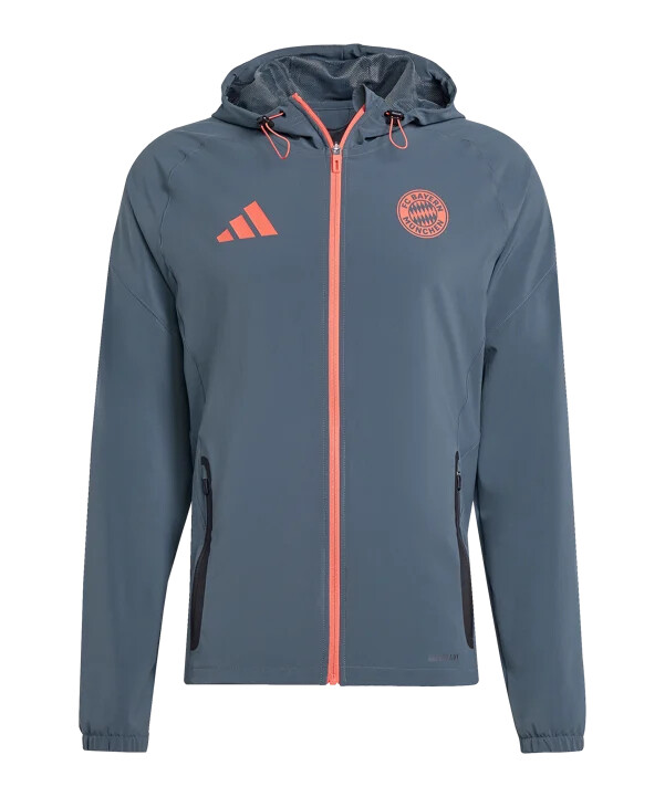 cestovní bunda adidas fc bayern mnichov tech šedá