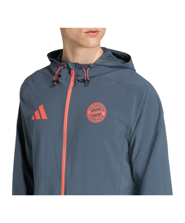 cestovní bunda adidas fc bayern mnichov tech šedá