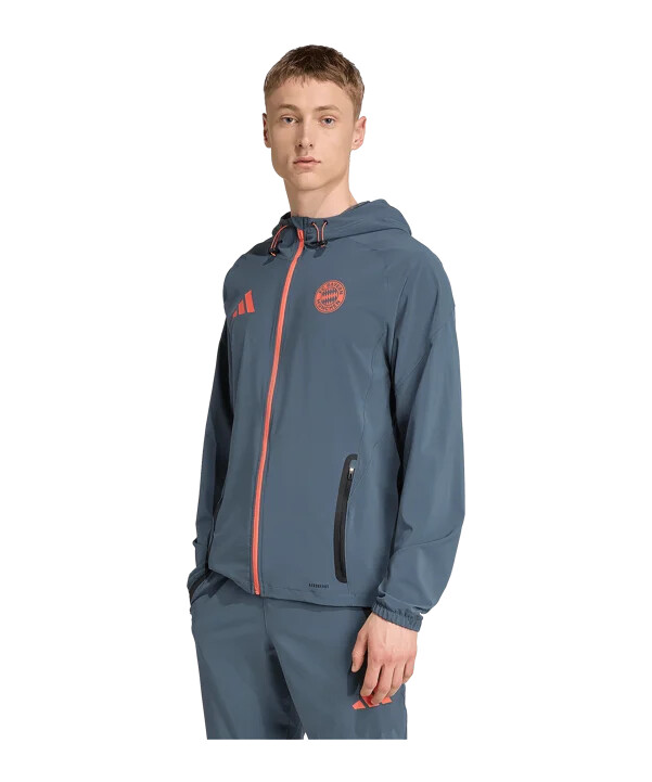 cestovní bunda adidas fc bayern mnichov tech šedá