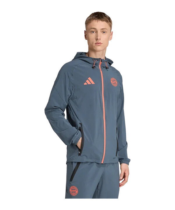 cestovní bunda adidas fc bayern mnichov tech šedá