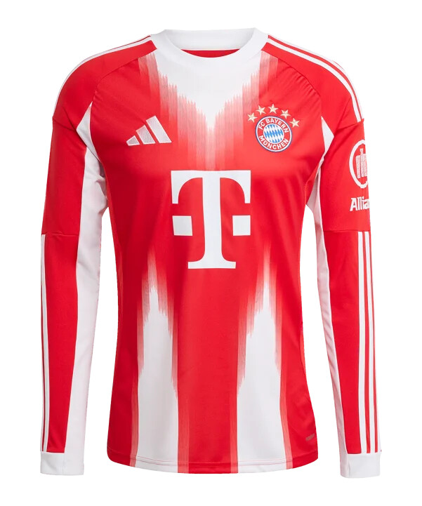 domácí dres adidas fc bayern mnichov s dlouhým rukávem 20252026 červený