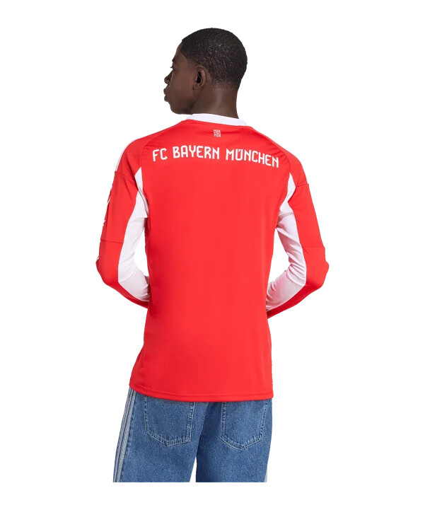 domácí dres adidas fc bayern mnichov s dlouhým rukávem 20252026 červený